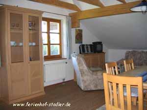 Ferienwohnung Dachboden Wohnzimmer